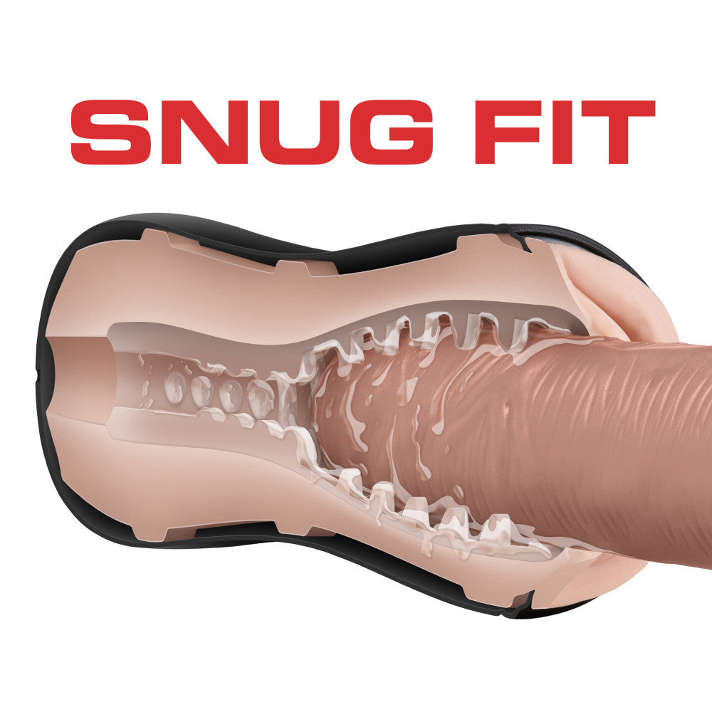 M for Men - Soft and Wet - Pussy with Pleasure Ridges and Orbs - Self Lubricating Stroker Cup - Vanilla