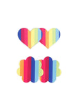 Pretty Pasties - Pride Heart & Flower - Rainbow - 2 Pair