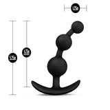 Anal Adventures - Platinum - Small Anal Beads - Black