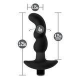 Anal Adventures Platinum - Silicone Vibrating Prostate Massager 03 - Black