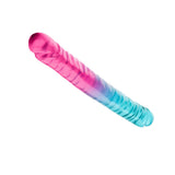 B Yours Candy Papi Double Dildo 17.75in - Multicolor