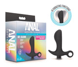 Anal Adventures Platinum - Silicone Vibrating Prostate Massager 01 - Black