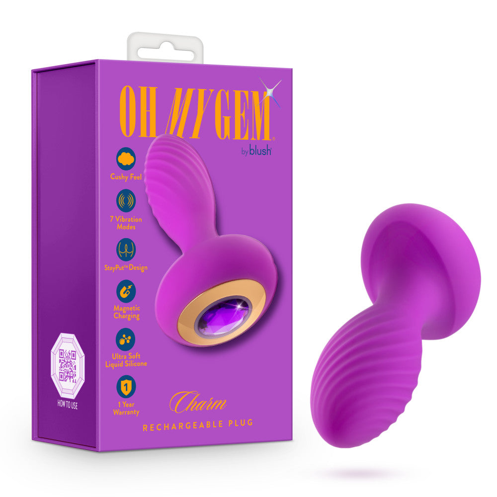 Oh My Gem Charm Rechargeable Silicone Anal Plug