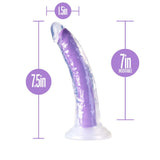 Neo Elite - Glow in the Dark - Light - 7 inch Silicone Dual Density Dong - Neon Purple
