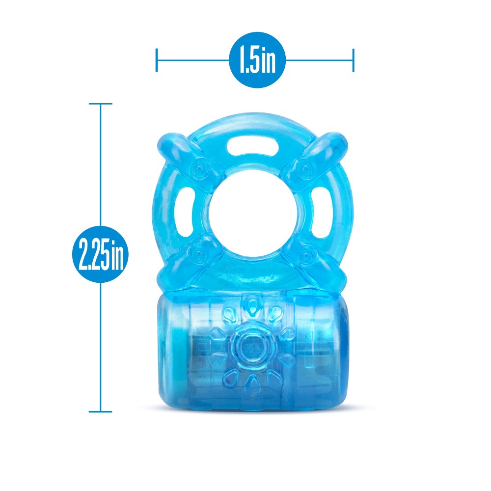 Stay Hard - Rechargeable 5 Function C-Ring - Blue