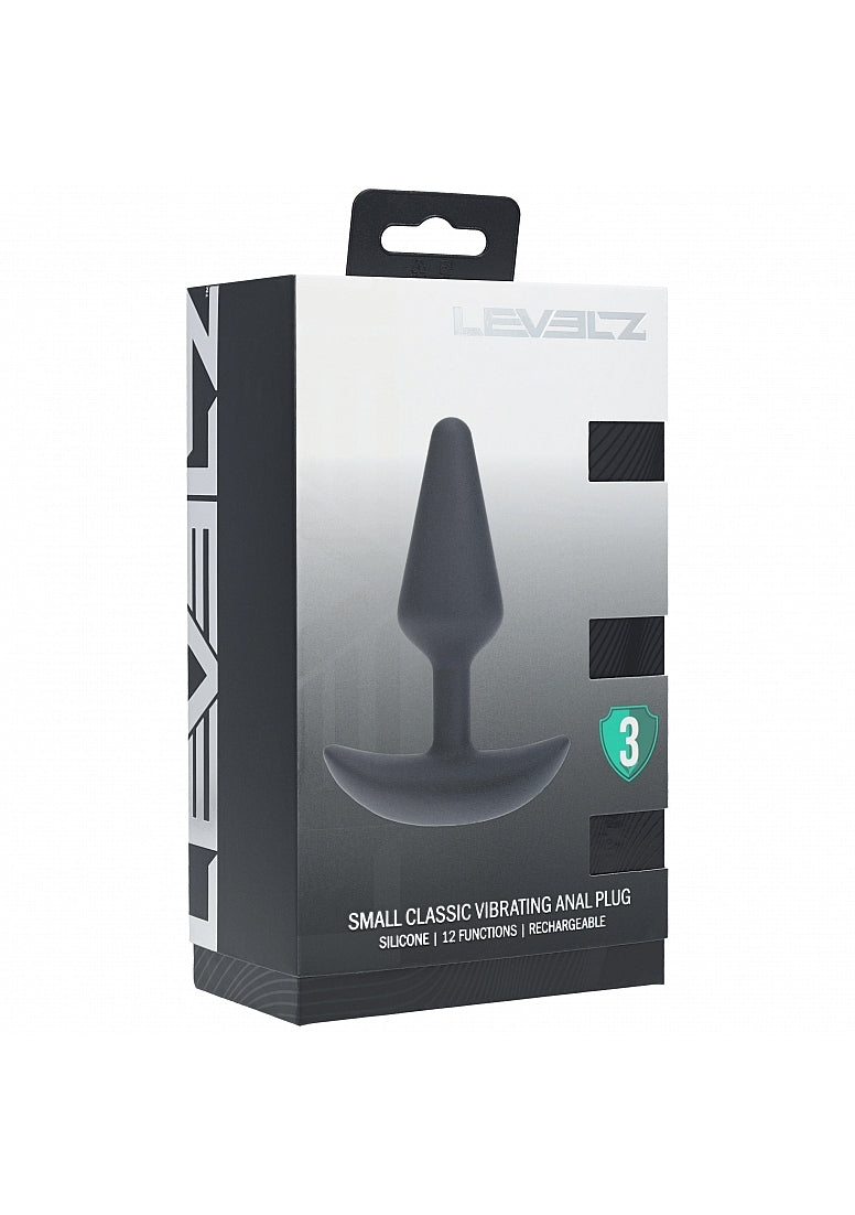 LEVELZ - Classic Vibrating Silicone Anal Plug - Small - Black
