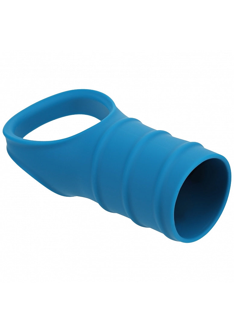 LEVELZ - Silicone Cock Ring & Ribbed Sleeve - Teal