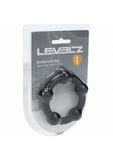 LEVELZ - Beaded Silicone Cock Ring - L - 45mm - Black