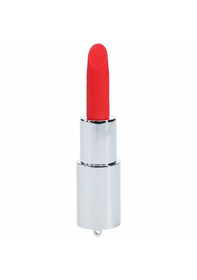 Loveline Candy Lipstick Rechargeable Silicone Vibrator with Interchangeable Heads - Green