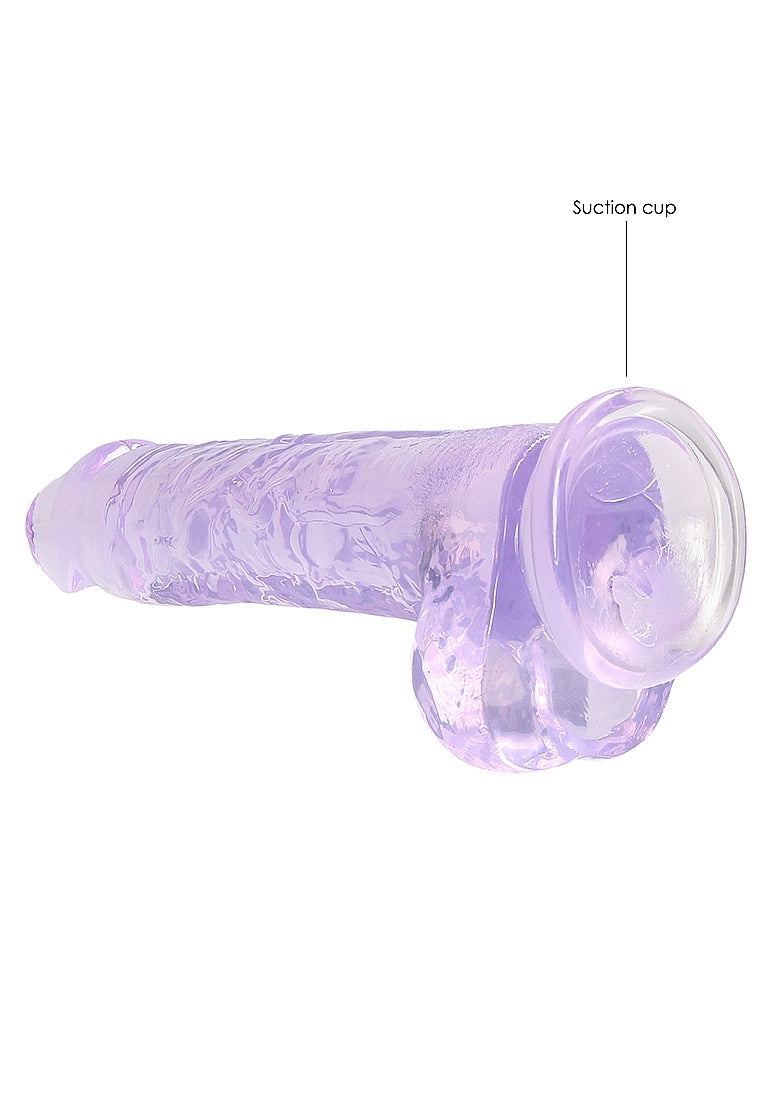 REALROCK Crystal 8 in Realistic Dong with Balls