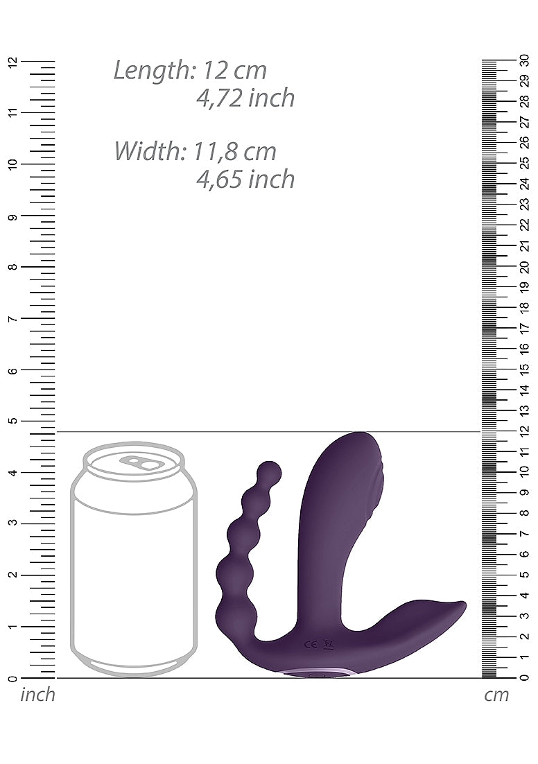 Vive Kata - Pulse Wave & Vibrating Double Penetration Vibrator - Purple