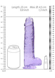 REALROCK Crystal 9 in Realistic Dong with Balls