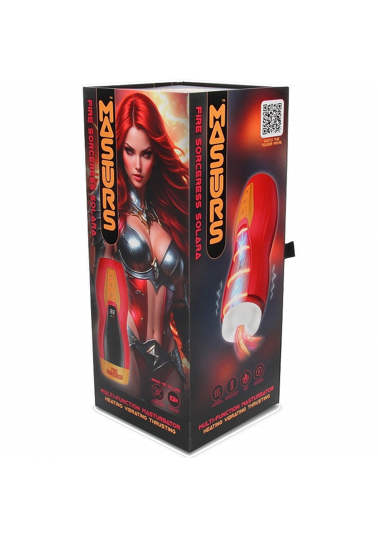Masturs Solara Fire Sorceress Rechargeable Multi Function Masturbator - Red
