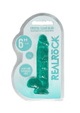 6" / 15 cm Realistic Dildo With Balls - Turquoise