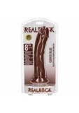 RealRock Realistic Skin - Curved Realistic Dildo with Suction Cup - 8" / 20,5 cm - Brown