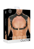 Men Harness with Neck Collar - One Size - Black