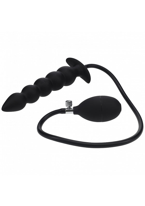 LEVELZ - Beaded Inflatable Silicone Anal Plug - Black