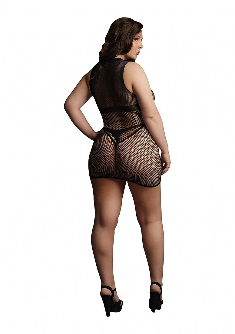 Duo Net Open Cup Mini Dress