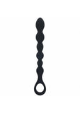 LEVELZ - Beaded Snake Silicone Anal Probe with Loop - Black