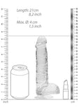 REALROCK Crystal 8 in Realistic Dong with Balls