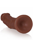 RealRock Realistic Skin - Curved Realistic Dildo with Suction Cup - 6" / 15,5 cm - Brown