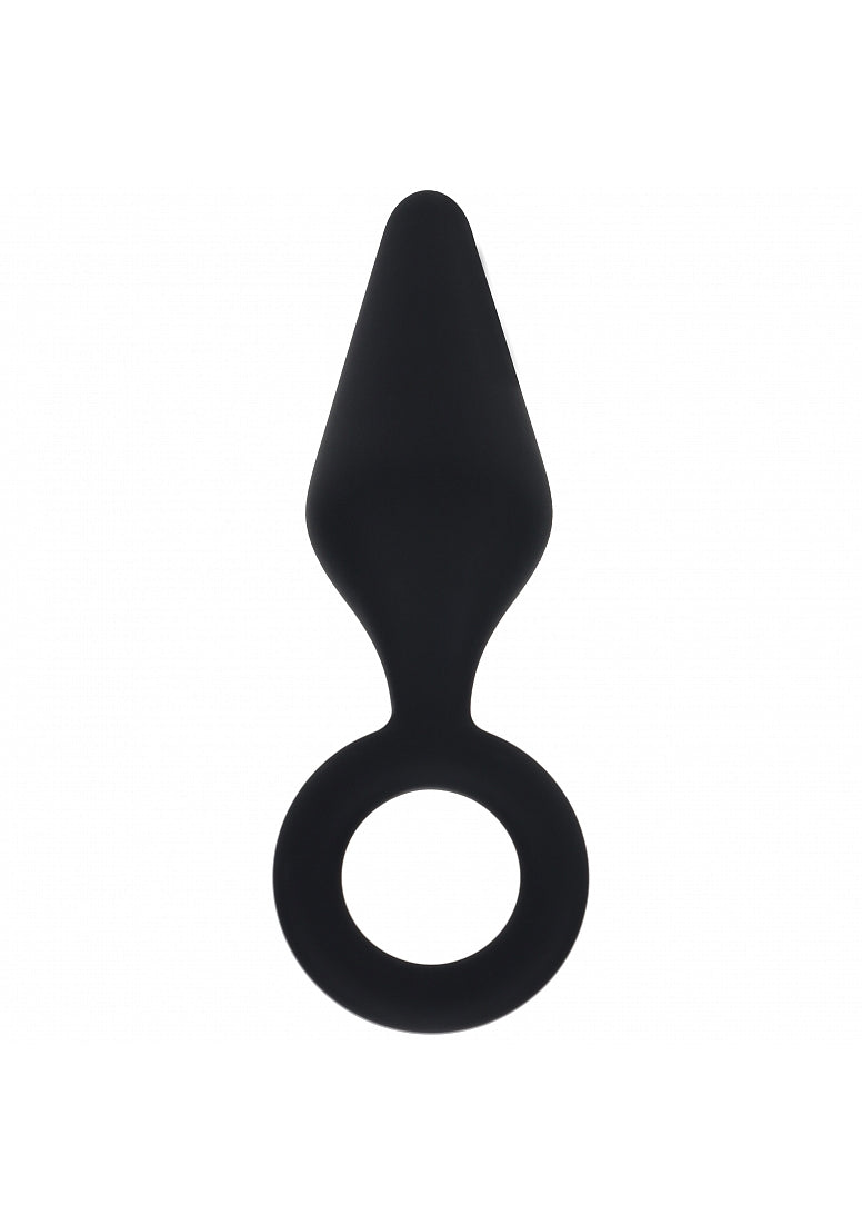 LEVELZ - Silicone Anal Plug with Loop - Small - Black