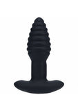 LEVELZ - Remote Control Vibrating & Rotating Ribbed Silicone Anal Plug - Black