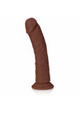 RealRock Realistic Skin - Curved Realistic Dildo with Suction Cup - 8" / 20,5 cm - Brown