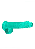 6" / 15 cm Realistic Dildo With Balls - Turquoise