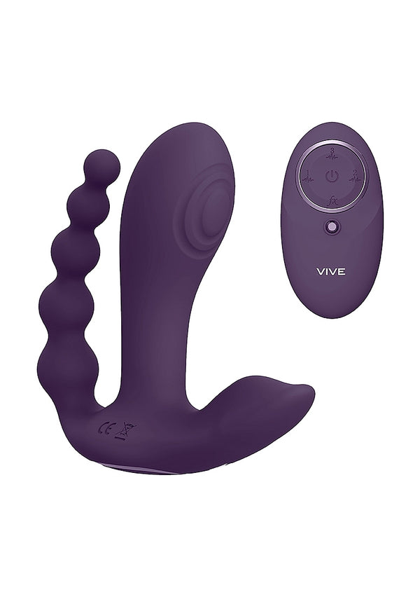 Vive Kata - Pulse Wave & Vibrating Double Penetration Vibrator - Purple