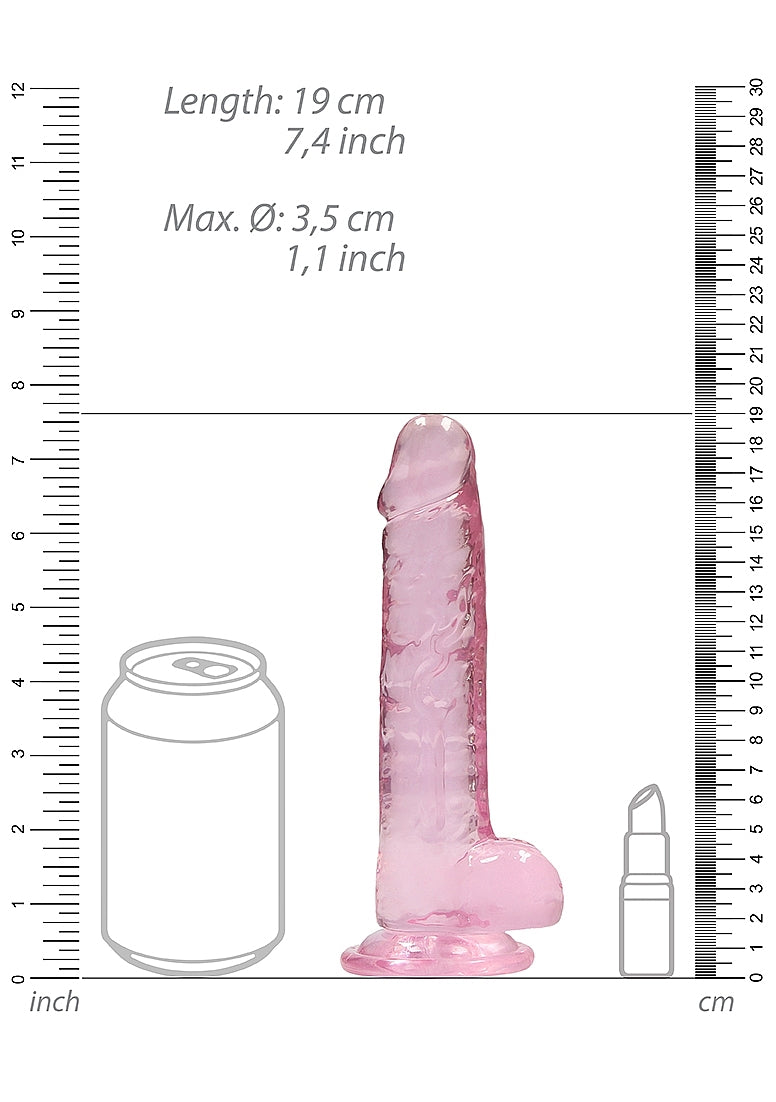REALROCK Crystal 7 in Realistic Dong with Balls