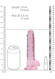 REALROCK Crystal 7 in Realistic Dong with Balls