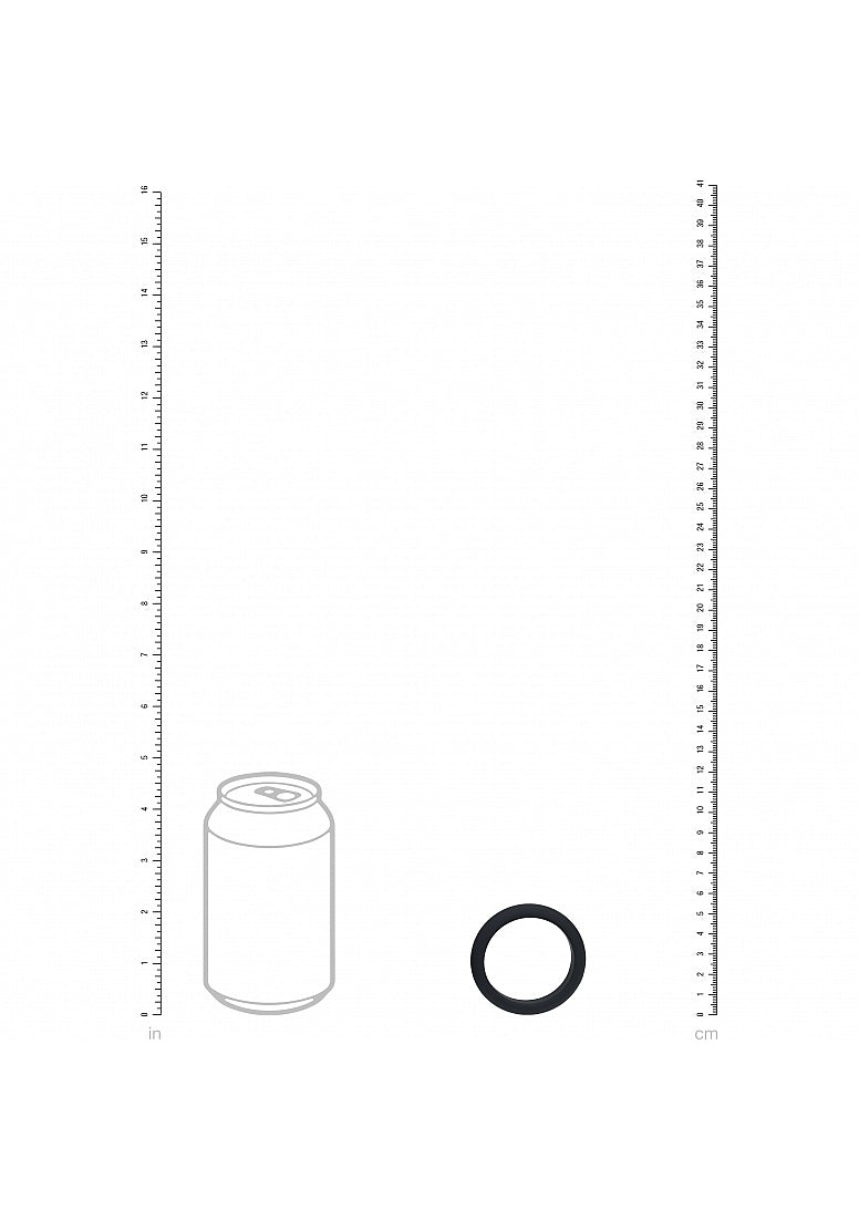LEVELZ - Wide O Silicone Cock Ring - L - 42mm - Black