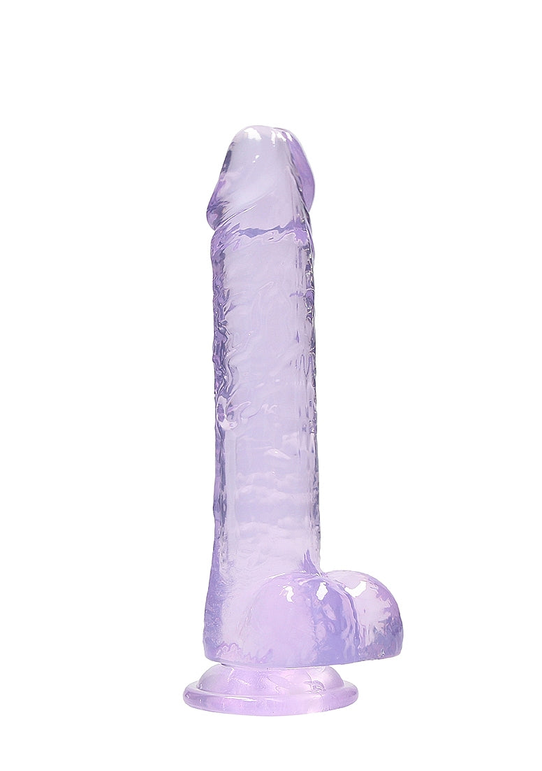 REALROCK Crystal 8 in Realistic Dong with Balls