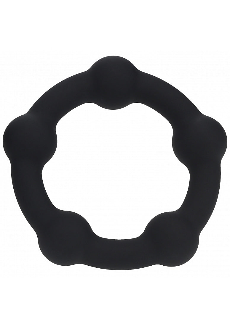 LEVELZ - Beaded Silicone Cock Ring - S - 30mm - Black