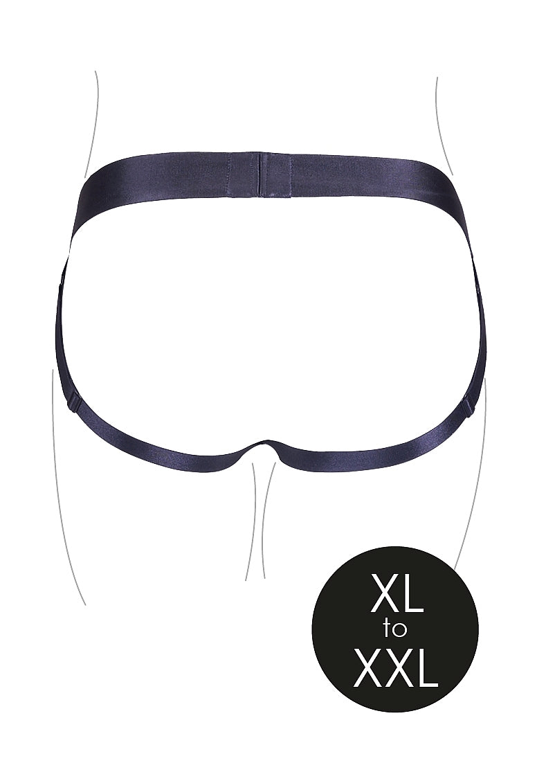 Vibrating Strap-on Panty Harness with Open Back