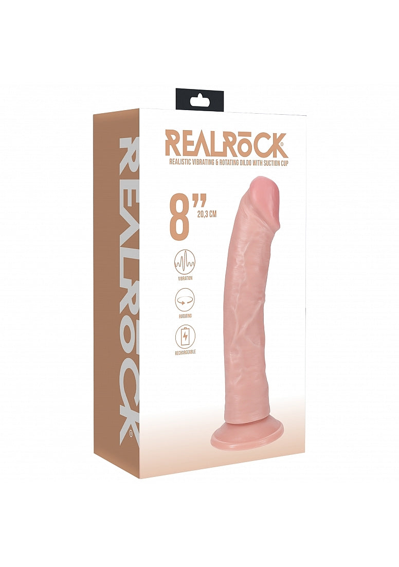 RealRock Vibrating and Rotating Cock Regular Curved 8in