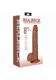RealRock Vibrating and Rotating Cock with Balls Regular Straight 8in