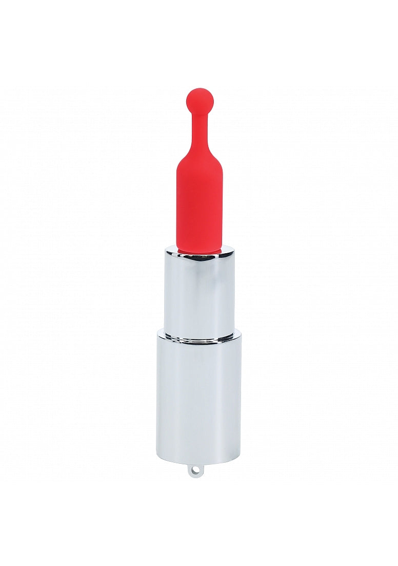 Loveline Candy Lipstick Rechargeable Silicone Vibrator with Interchangeable Heads - Green