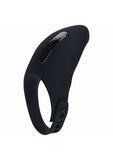 Levelz Adjustable Vibrating Silicone Rechargeable Cock Ring - Black