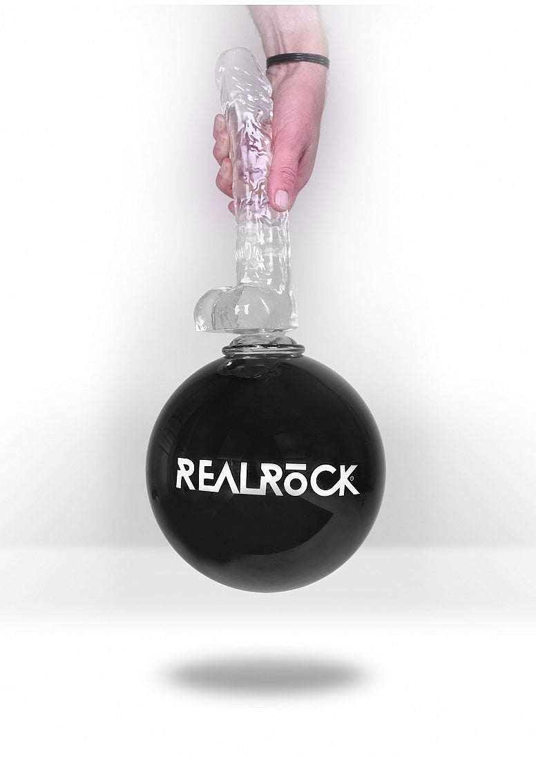 REALROCK Crystal 9 in Realistic Dong with Balls
