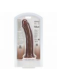 RealRock Realistic Skin - Curved Realistic Dildo with Suction Cup - 7" / 18 cm - Brown
