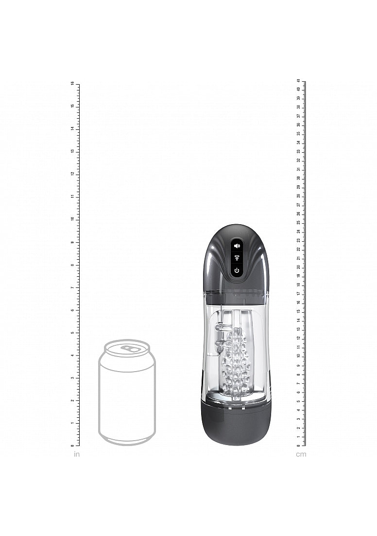 Pumped SonicPull 10 Function Multimedia Enhanced Masturbator - Gun Metal