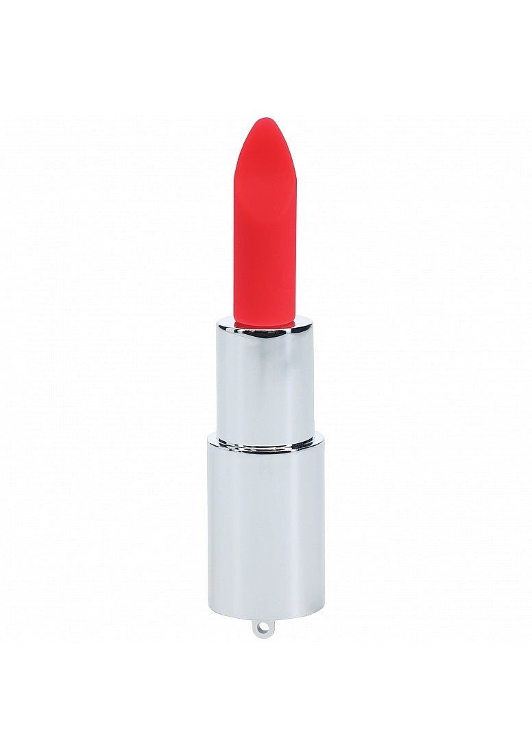 Loveline Candy Lipstick Rechargeable Silicone Vibrator with Interchangeable Heads - Green