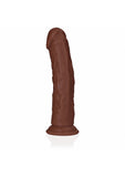 RealRock Realistic Skin - Curved Realistic Dildo with Suction Cup - 7" / 18 cm - Brown