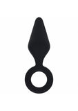 LEVELZ - Silicone Anal Plug with Loop - Medium - Black