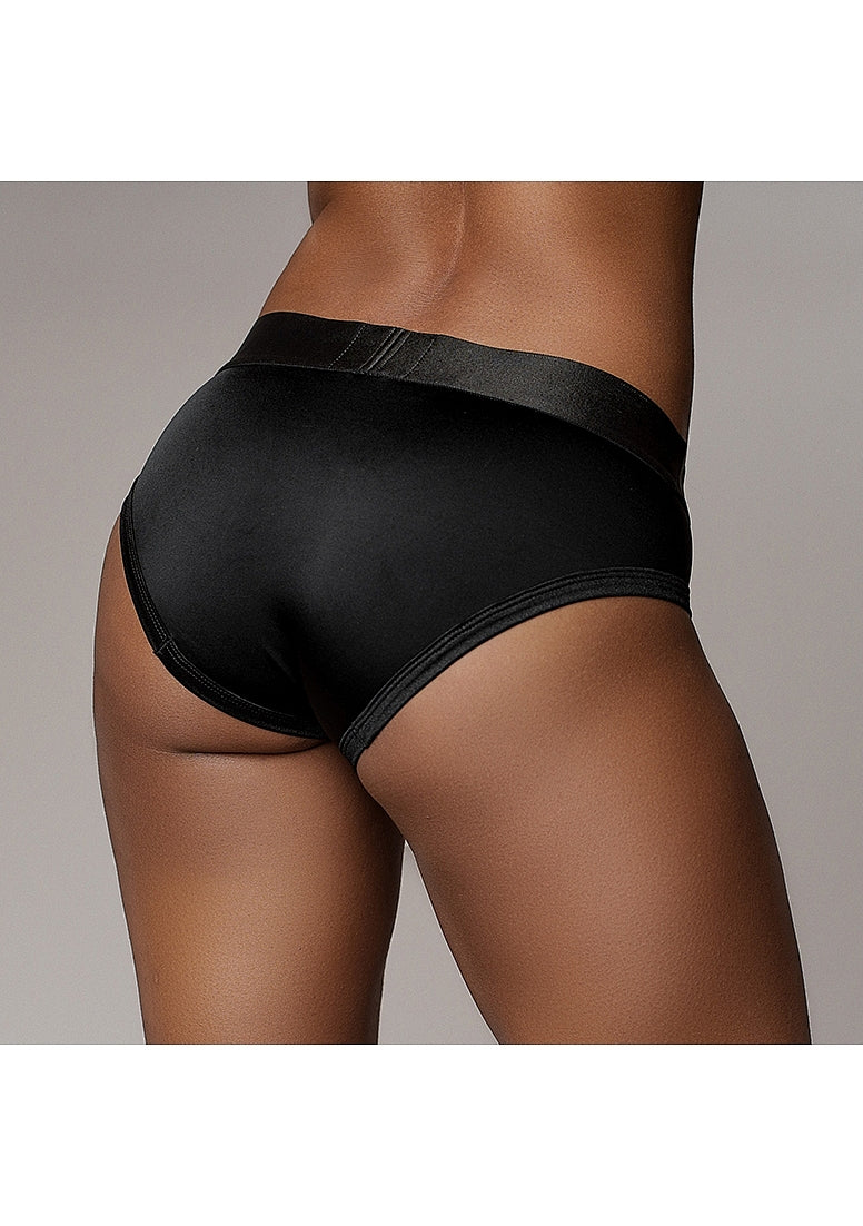 Vibrating Strap-on High-cut Brief