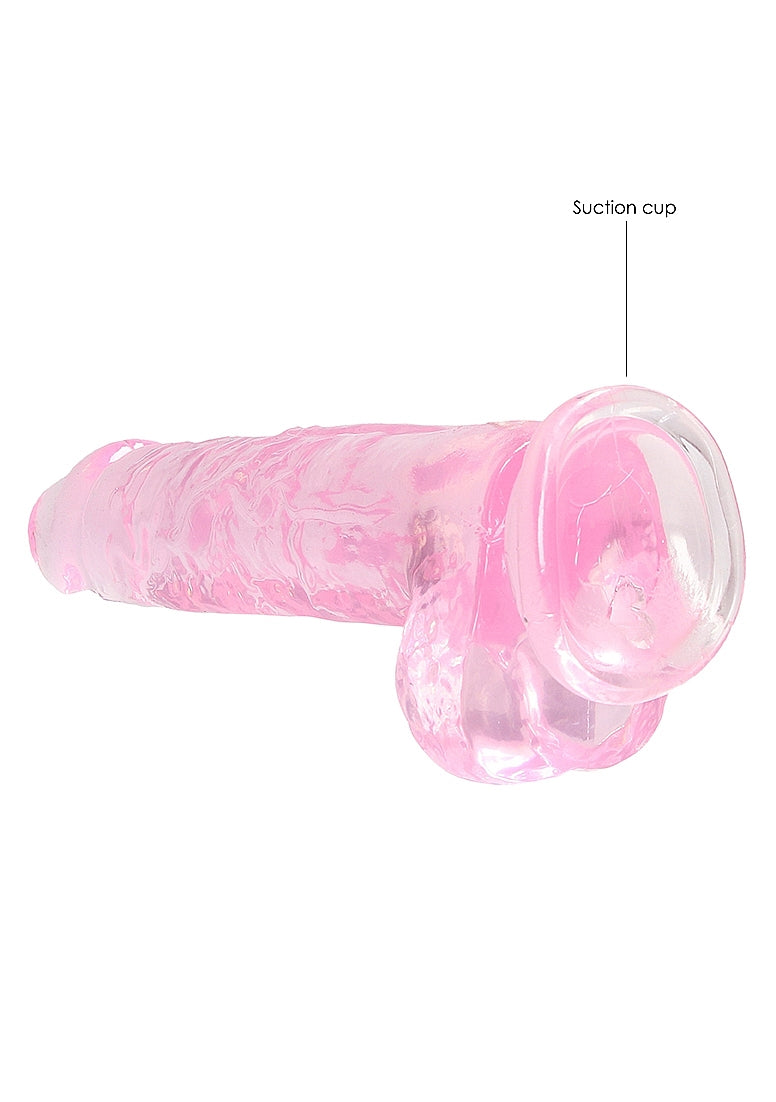 REALROCK Crystal 8 in Realistic Dong with Balls