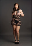 Criss Cross Neck Mini Dress