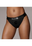 Vibrating Strap-on Panty Harness with Open Back